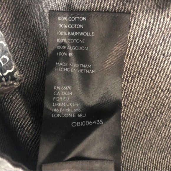 Free People Denim Black Mini Skirt New Size 26 /29 - Picture 7 of 7